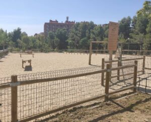 Área canina en Puente de Vallecas